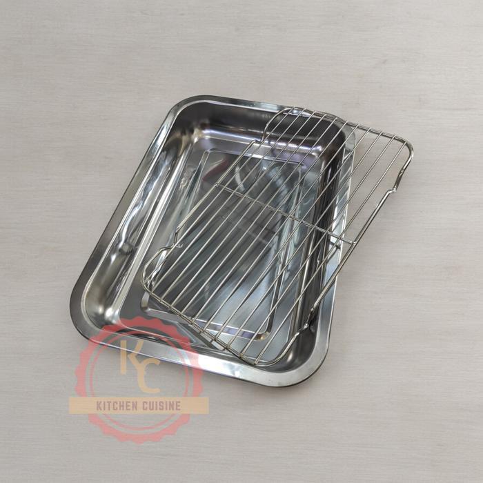 Nampan Set Cooling Rack Stainless 32 x 22 / Peniris / Nampan Oven - Nampan Tebal