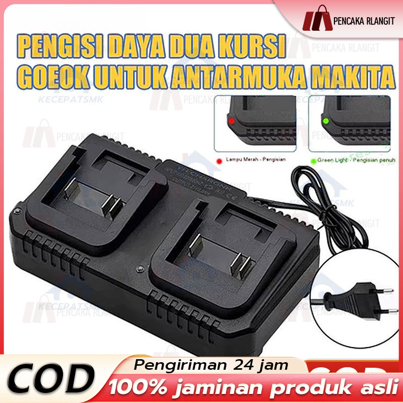 Charger Makita Lithium Bor 21V Charger Adaptor Casan Cas Baterai Cordless Nagawa Bor Impact Wrench K