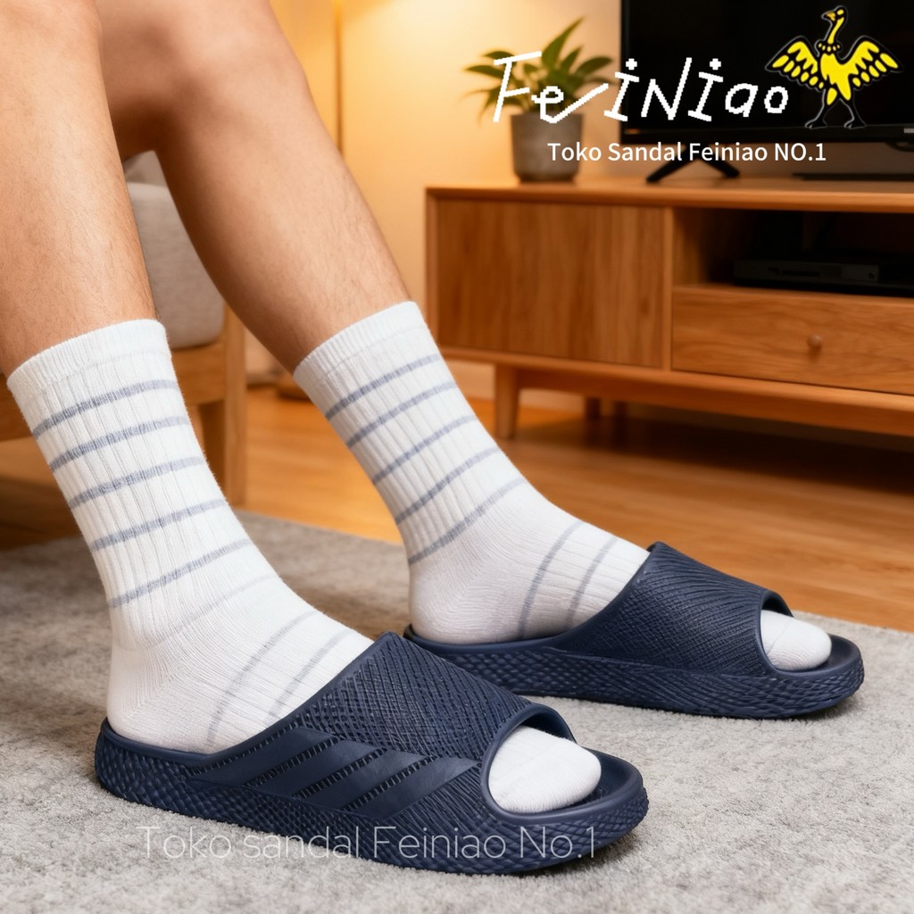 Sandal Pria Premium Model Korea Baim Comanier Sendal Flat Empuk Korea Terbaru