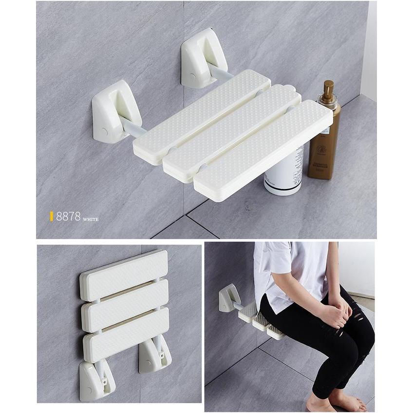 Kursi Dinding Lipat Kamar Mandi / Shower Chair FOLDING / WALL MOUNTED - Putih