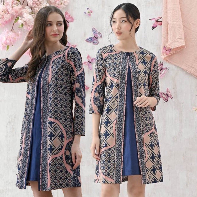 Dress Batik 252 BNI /Batik Wanita Jumbo/ Nuansa Batik/ Batik Etnik