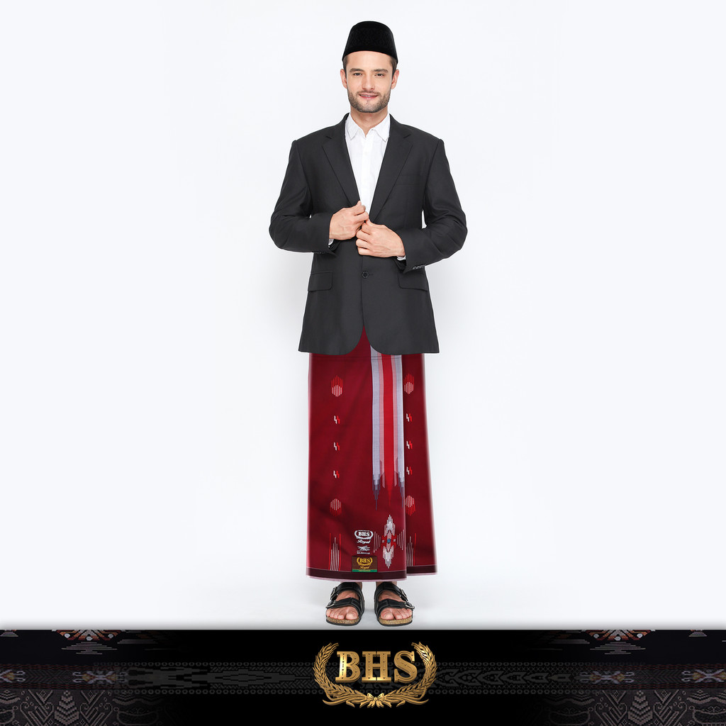 Sarung BHS Royal Gold Motif R56 SGF Merah Hati