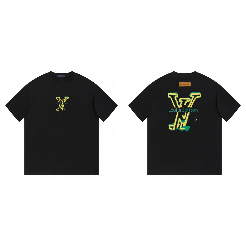 (COD) Kaos longgar leher bulat klasik lengan pendek bermotif huruf cetak berkualitas tinggi untuk pr