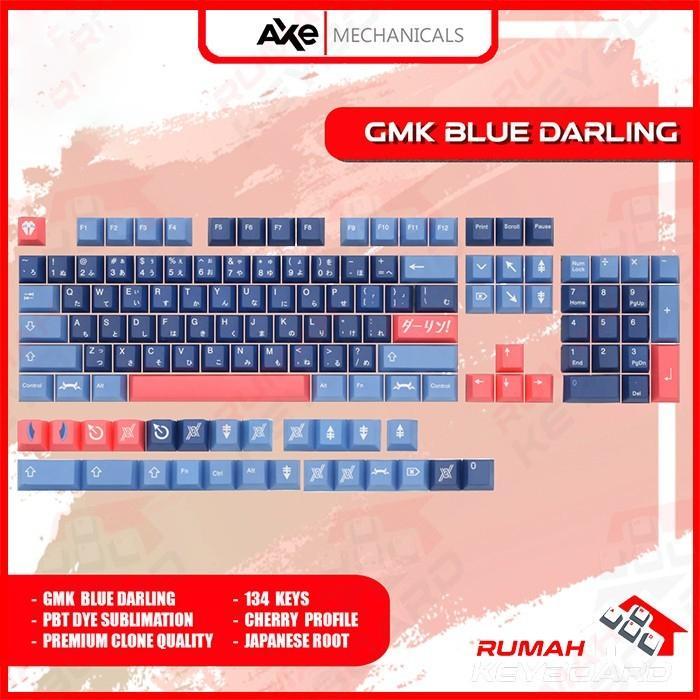 AXE MECHANICALS - CHERRY - GMK UE DARLING - PBT - DYE SUB - KEYCAP - KEYCAPS - JAPANESE ROOT
