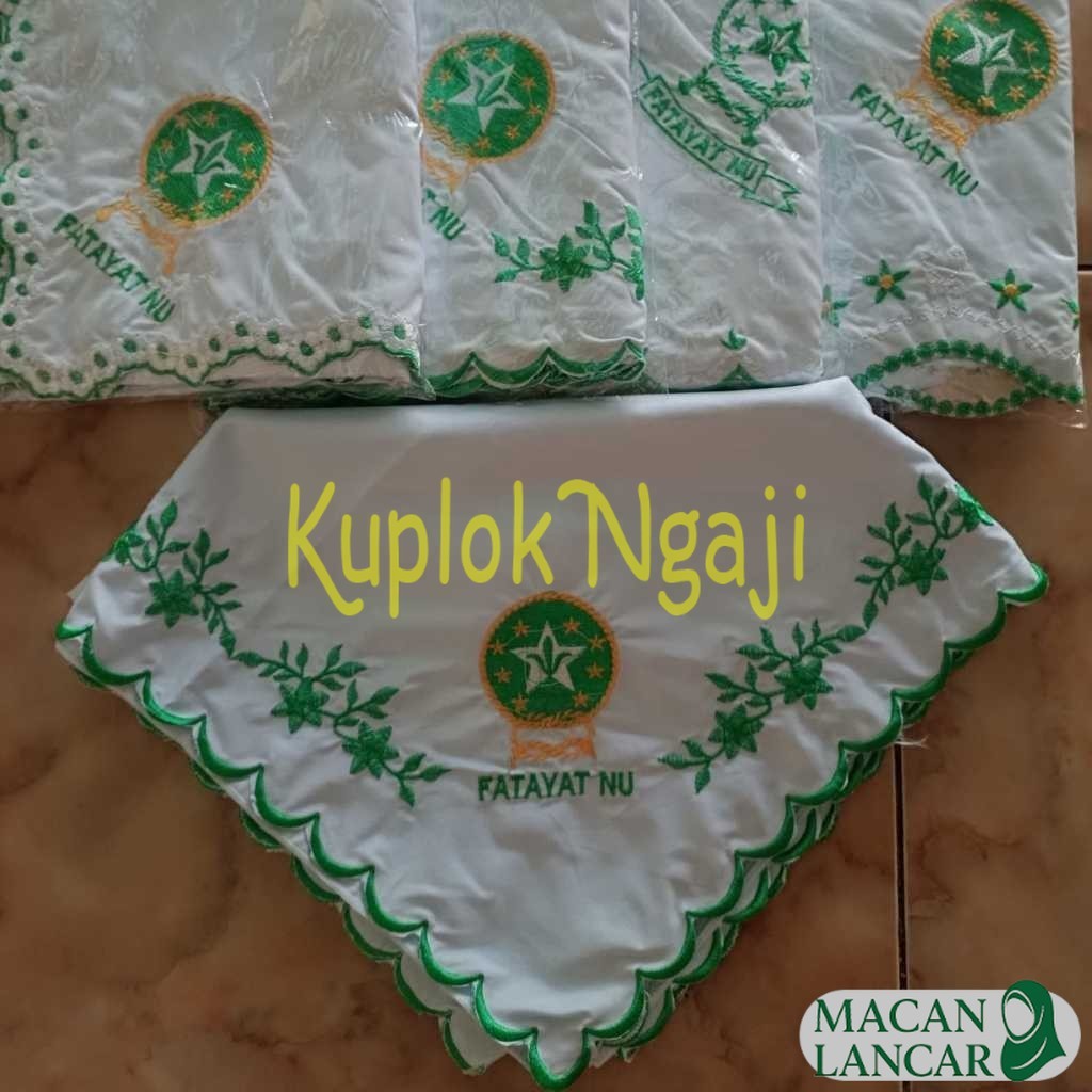 Jilbab Fatayat Bordir Daun / Kerudung Fatayat NU Terlaris / Jilbab Muslimat / Hijab NU