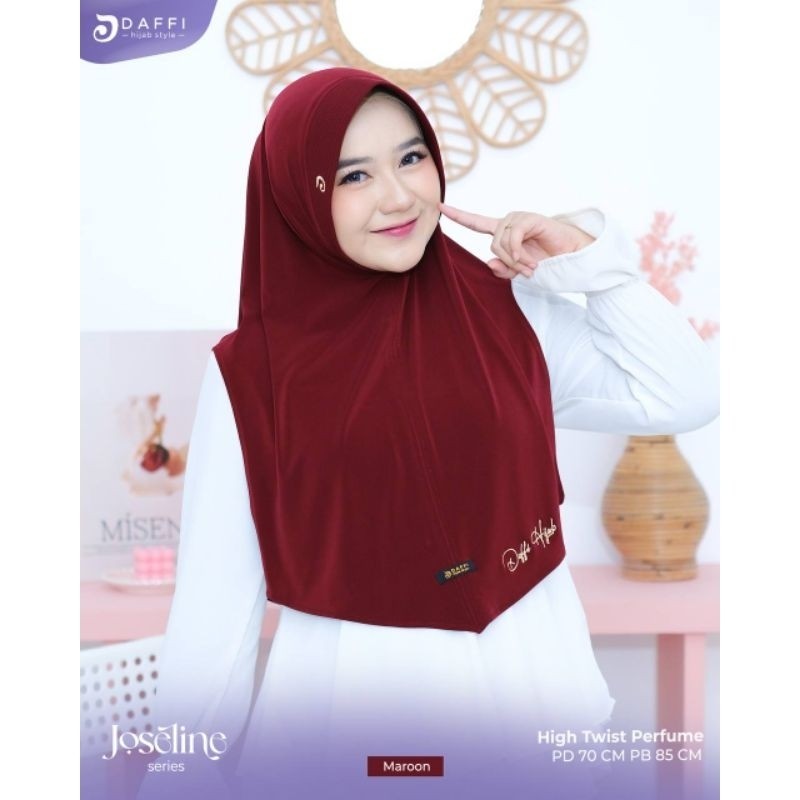 DAFFI HIJAB ORI- JOSELINE Jersey High Twist hiasan Bordir daffi hijab