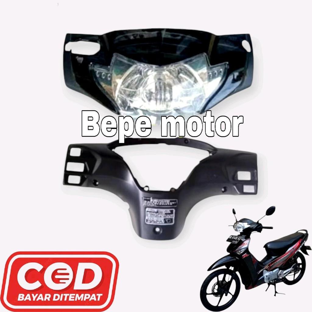 Batok Set Kepala Motor Honda Supra X 125 Warna Hitam - Kepala Set Lampu Supra x 125 Tahun 2005-2007