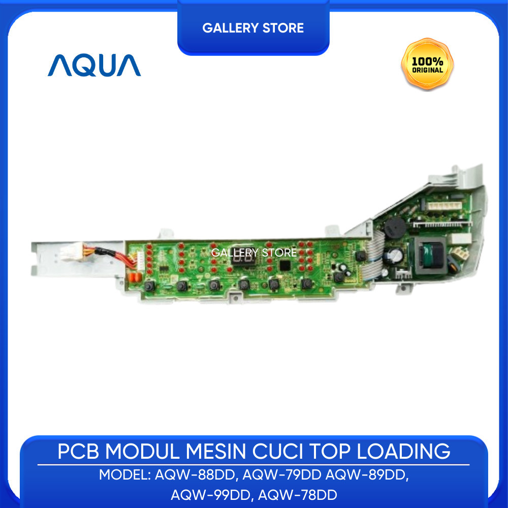 MAIN PCB 7 TOMBOL MESIN CUCI TOP LOAD AQUA JAPAN AQW 88 DD / AQW-88DD AQW-79DD AQW-89DD AQW-99DD