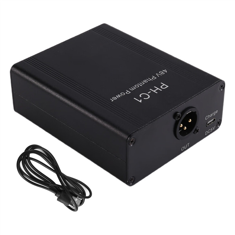 B63BPHC1 Microphone Booster 48V Phantom Power Compact High Gain Microphone Preamp For Music Recorng 