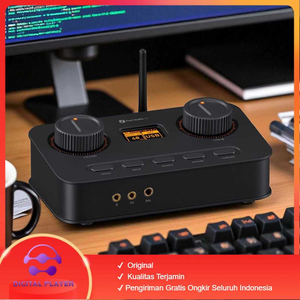 Audio Amplifier Headphone Hi-Fi Gaming DAC Bluetooth LCD Display - K7