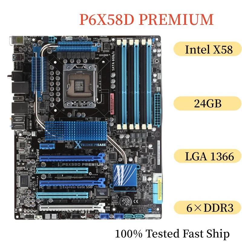 For ASUS P6X58D PREMIUM Motherboard 24GB LGA 1366 DDR3 ATX Mainboard 100% Tested Fast Ship