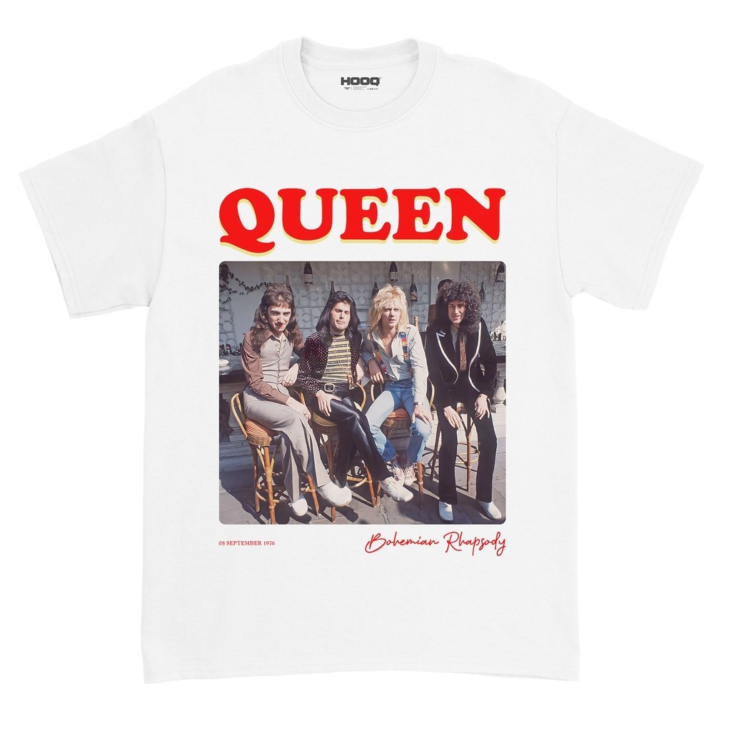 T shirt Kaos Queen Bohemian Rhapsody Vintage 1970 / Queen Band T-Shirt / Baju Band QueenCOD