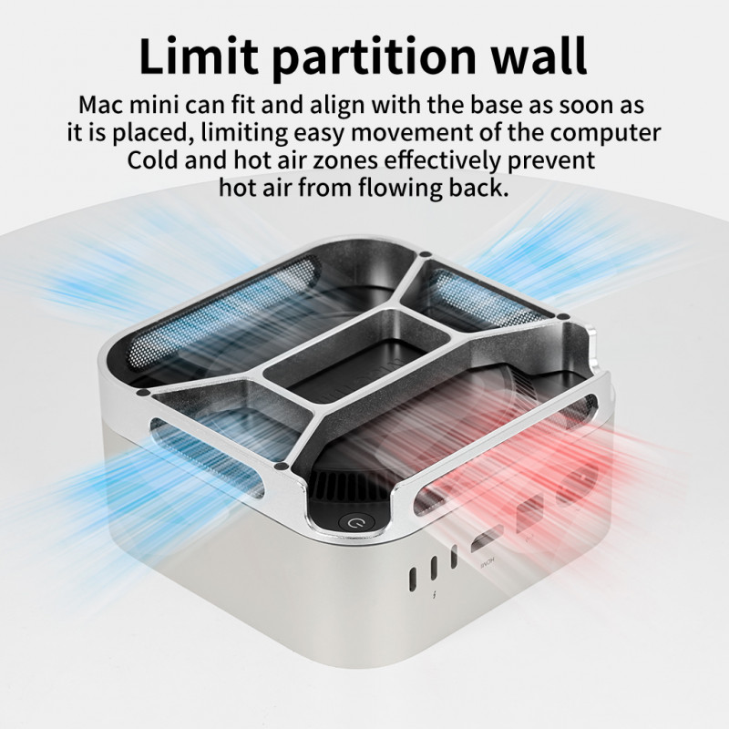 Desktop Stand Mac Mini M4 Dock Stand Aluminum Desktop Stand Mount for Mac Mini M4 and M4 Pro Mac Min