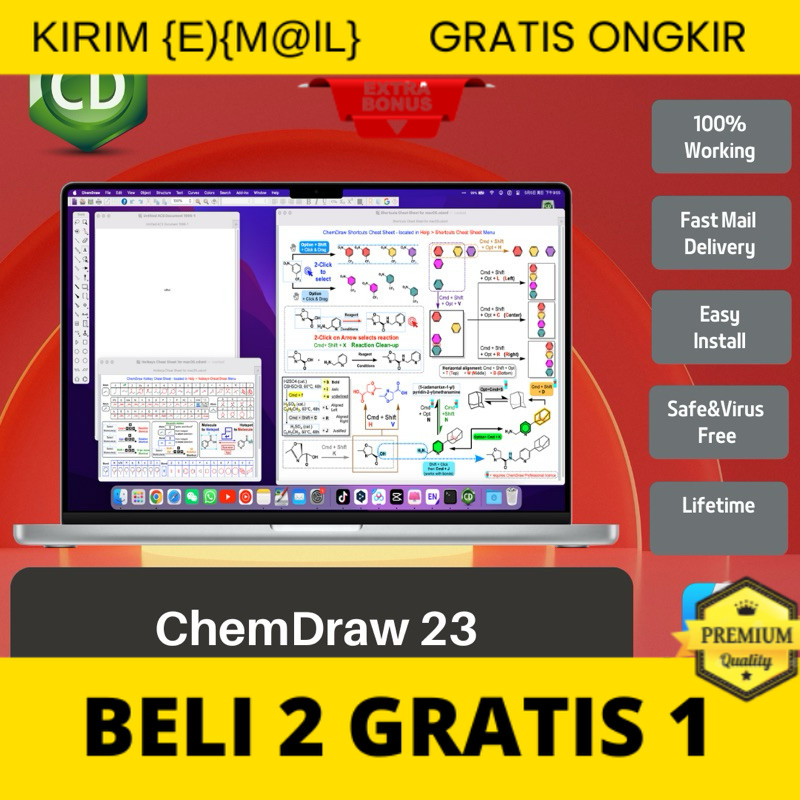 ChemDraw 23 MacOS – Advanced chemⓘcal drawⓘng software for accurate molecular dⓘagrams and analysⓘs.