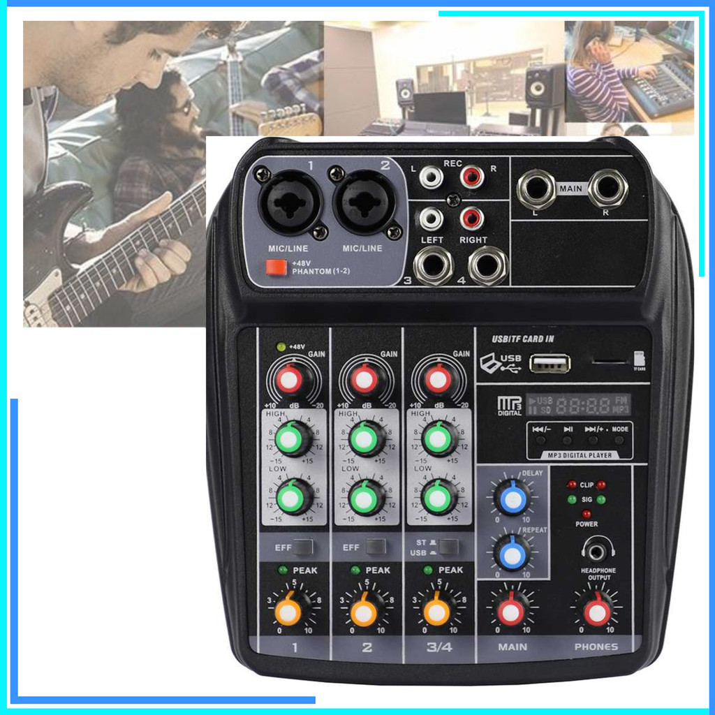 COD TEYUN Professional Mixing Console Monitor Effect 4 Channel / mixer karaoke mini bluetooth murah 