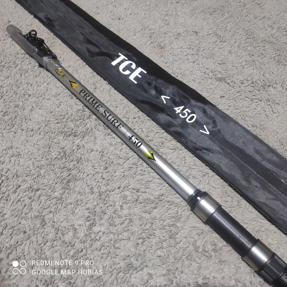 joran pancing laut telescopic TCE prime surf 390. 450