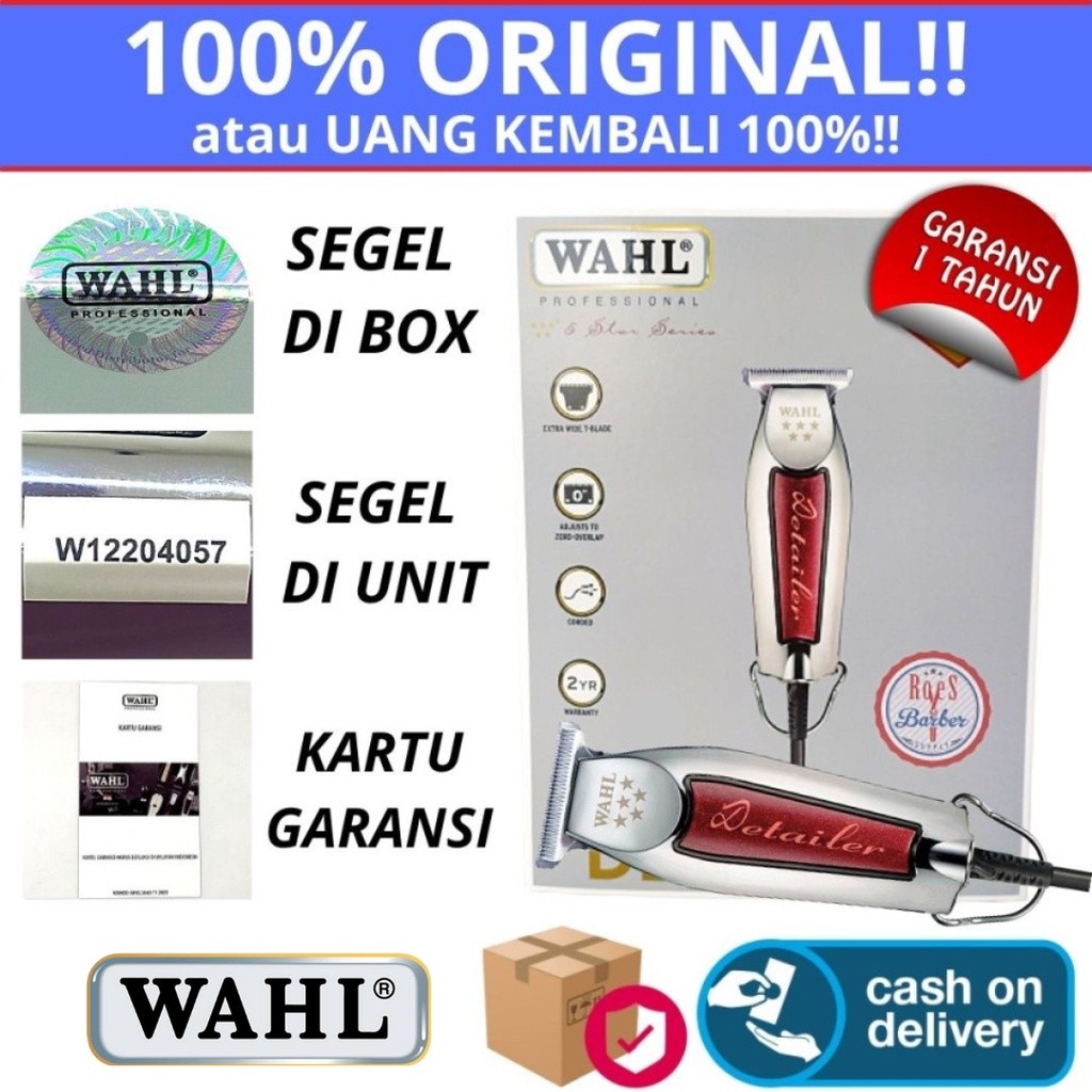 Alat potong rambut Wahl Detailer T-Wide Blades Original Corded Trimmer