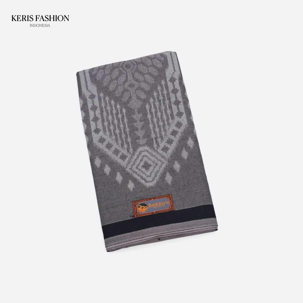 Batik Keris Sarung Dewasa Tenun Motif  Gold Balian A + Box - Abu