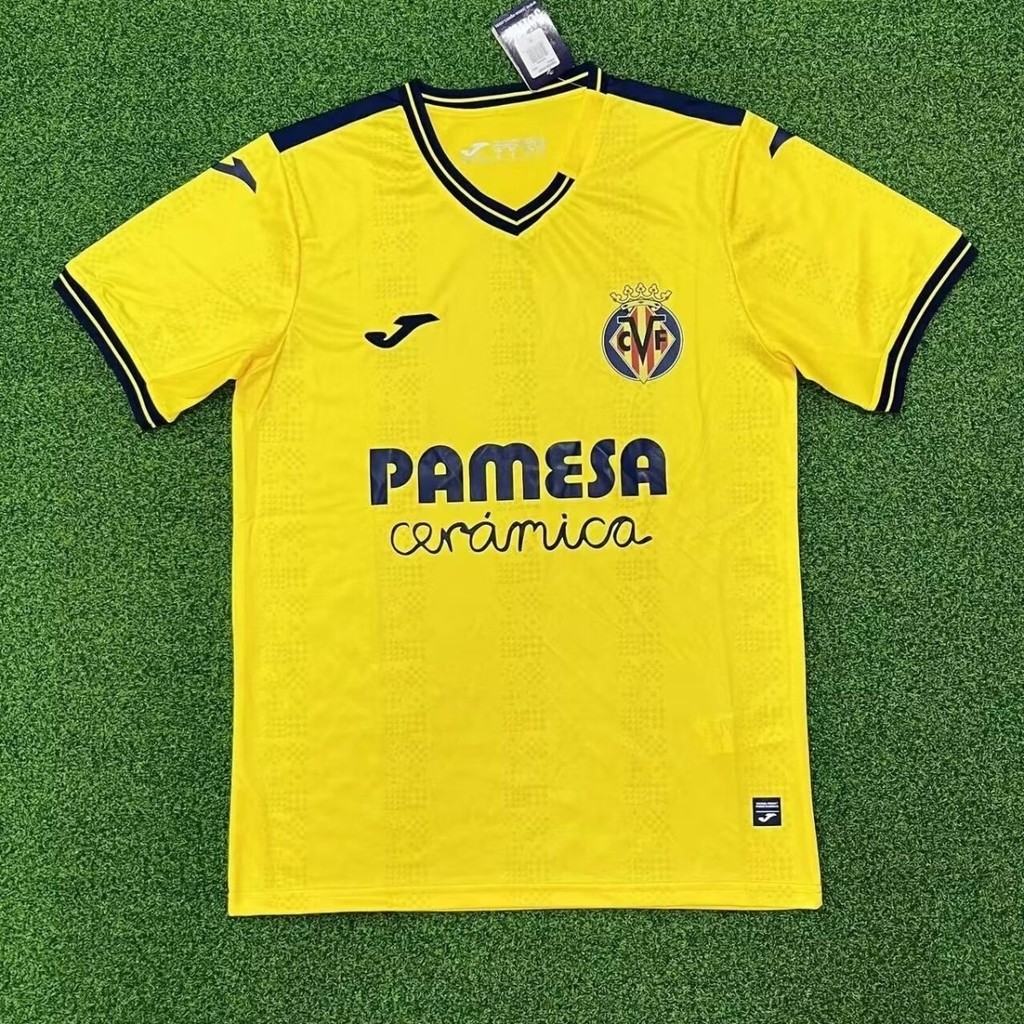 Jersey Olahraga Sepak Bola Pria Pakaian Seragam Santai Bola Kuning Baru 24 ~ 25 Villarreal