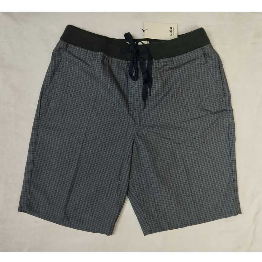 Celana Pendek Pria Cle Kotak-Kotak List Olive Reguler Fit 100% Katun Original l Celana