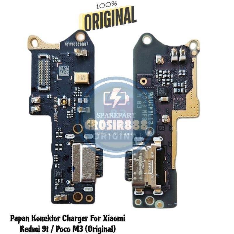 original ada ic - redmi 9t /  poco m3 flexible konektor charger / papan con cas xiaomi redmi 9t - po