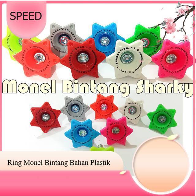 SPEED Ring Monel Bintang Bahan Plastik isi 20 + Mur Baut - Variasi Motor