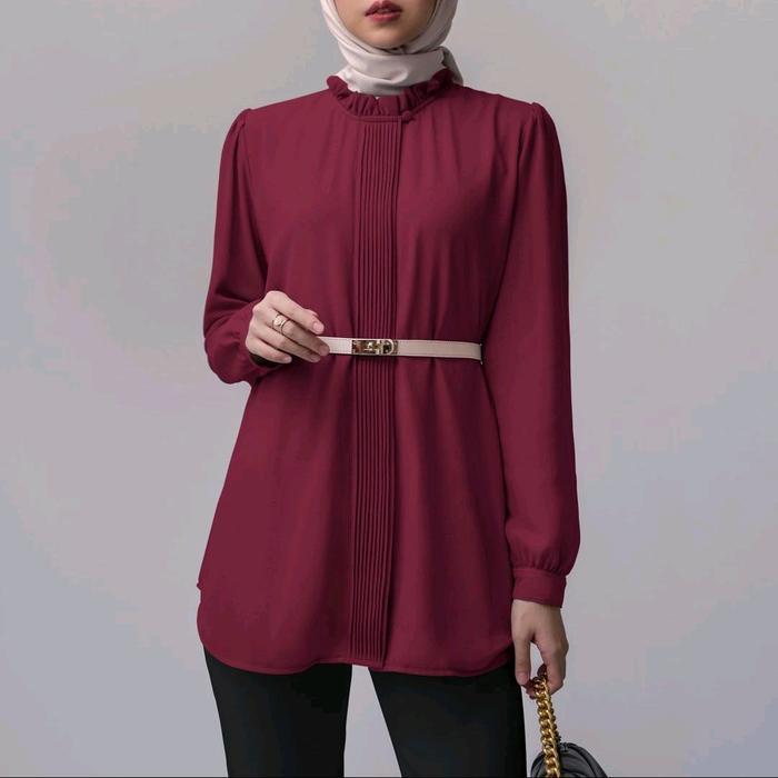 Kemeja tunik blouse upnaisel | kemeja wanita Baju Nyaman - hitam