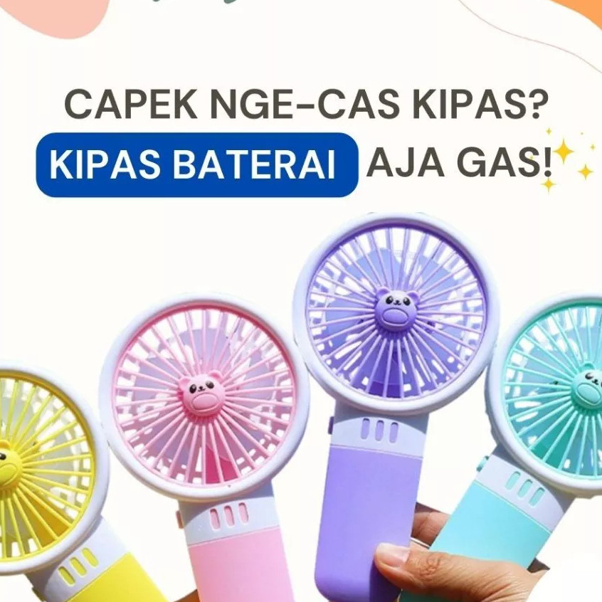 RX Kipas Angin Portable Baterai ABC Mini Fan High Speed Turbo Genggam Tangan Batu Batre Tanpa Cas Ch