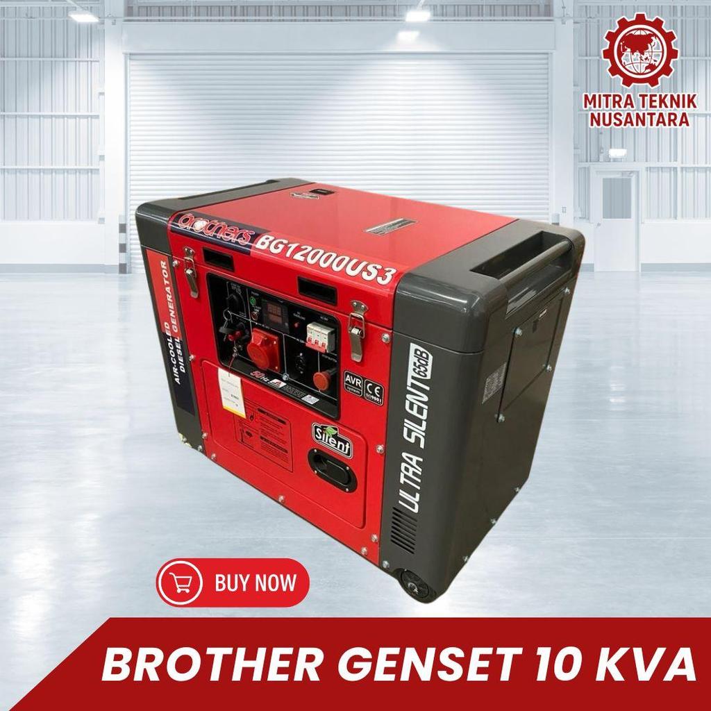 Bhrother Genset 10 KVA Solar BG12000US3 8000 Watt Silent Diesel Ultra Silent 65dB Generator