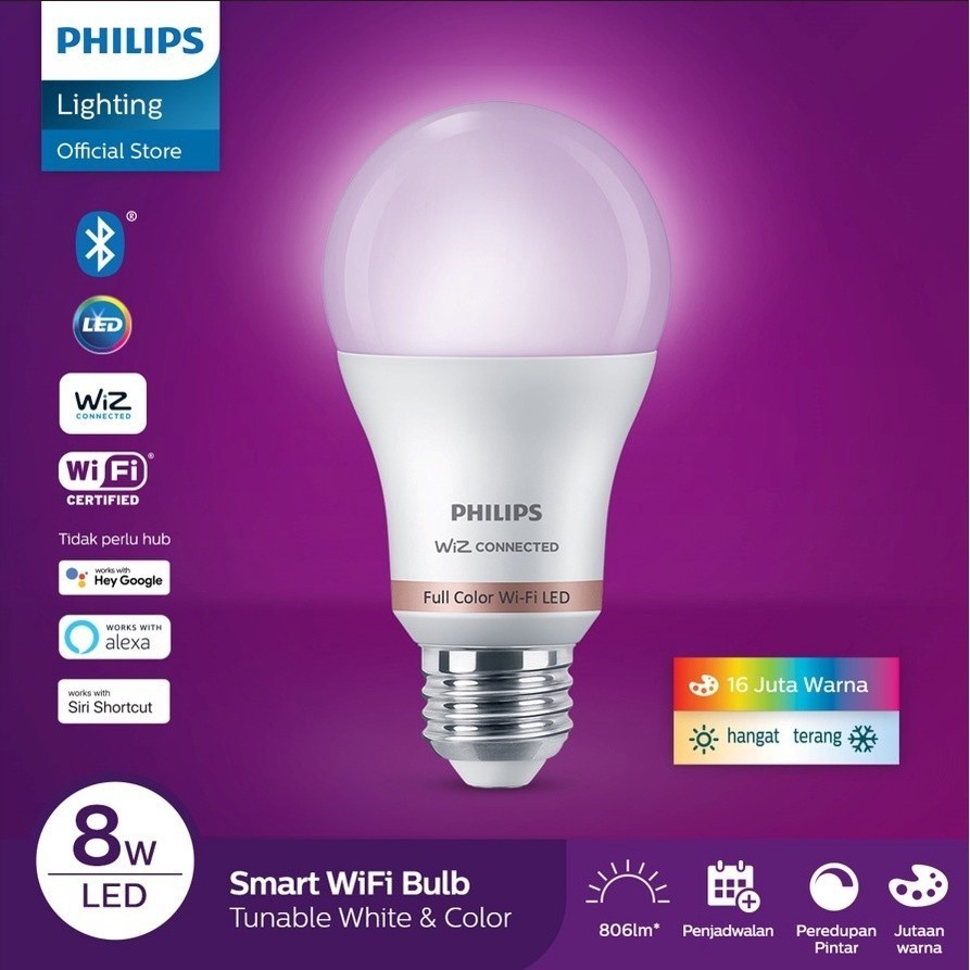 Lampu LED Philips Smart Wifi 8 Watt -  RGB