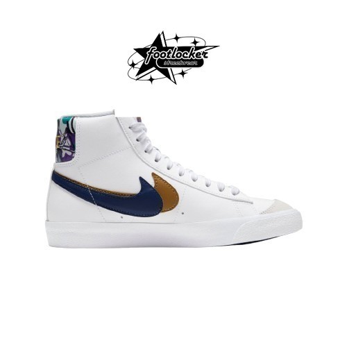 Sneakers Nike Blazer Mid 77 SE Gs Double Swoosh White Blue Void  Original   Unisex