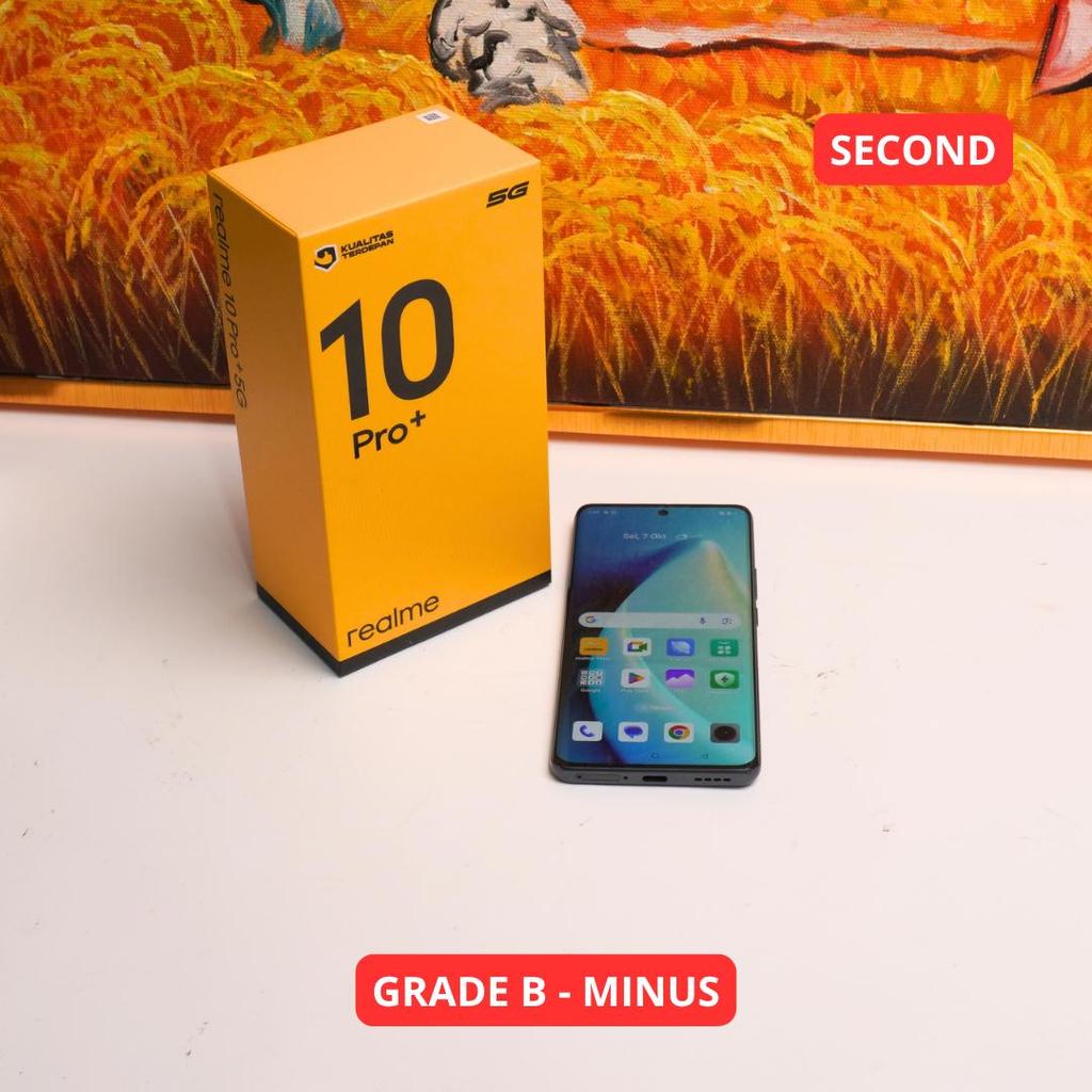 REALME 10 PRO+ 8/128 GB (5G) GRADE B - MINUS HP SECOND ORIGINAL SINAR MUTIARA CELL