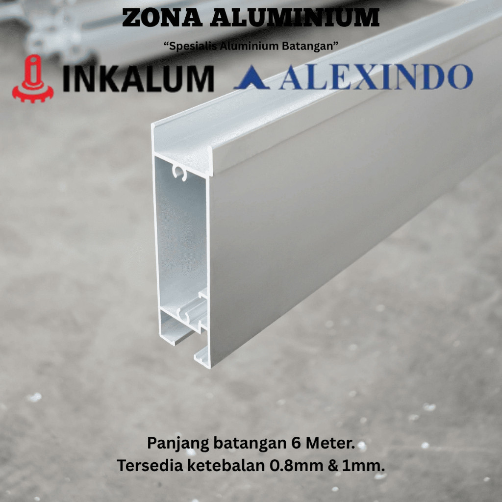INKALUM ALEXINDO Aluminium Batangan 57031 Ambang Bawah untuk Folding Door