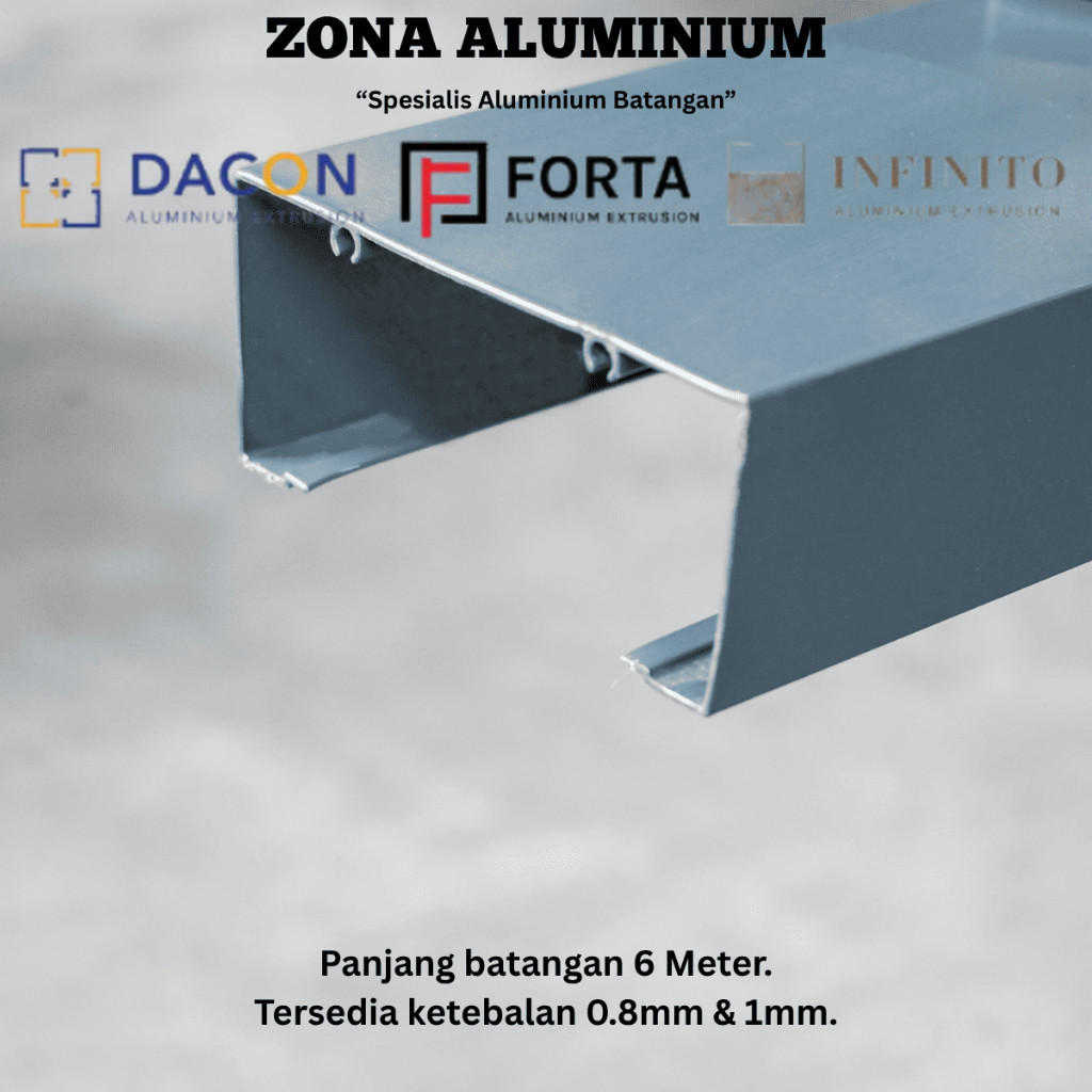 DACON FORTA INFINITO Aluminium Batangan 60560 Untuk Kusen Polos Sekrup 4 Inch