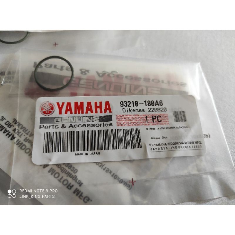 ORING KRUK AS RX KING ORIGINAL 93210-180A6 RING KRUK AS SEAL ORING KRUK AS RX KING