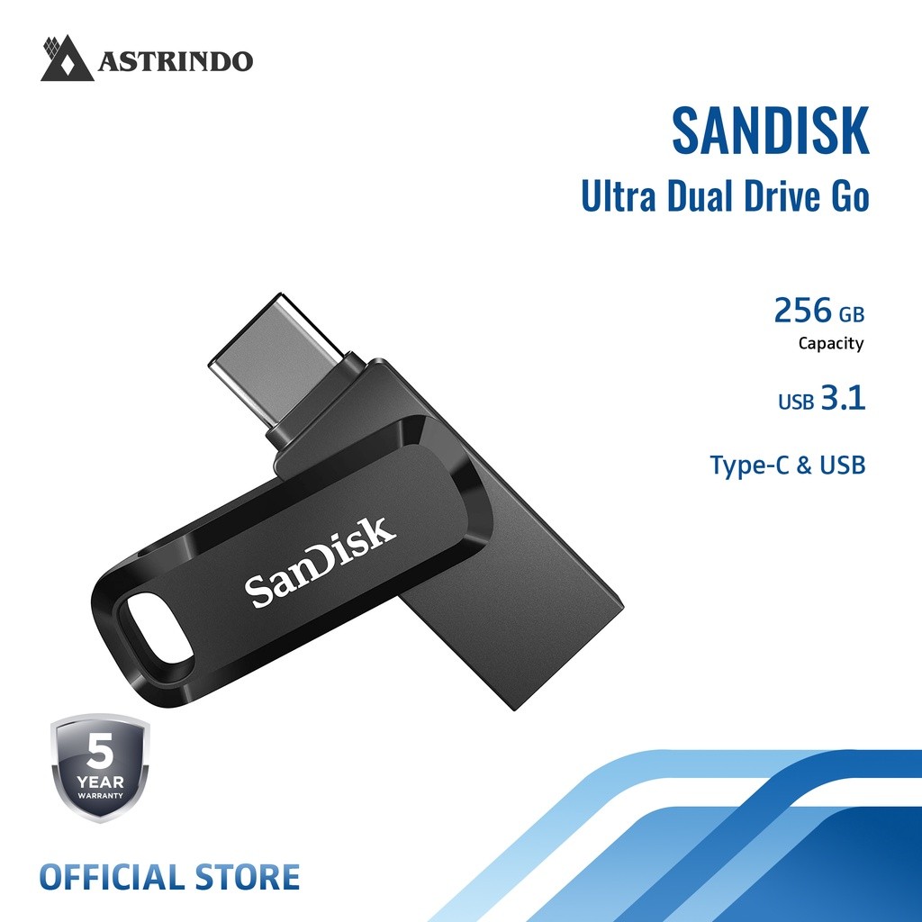 Sandisk Ultra Dual Drive Go Type-C Flashdisk 256GB - (SDDDC3-256G-G46)