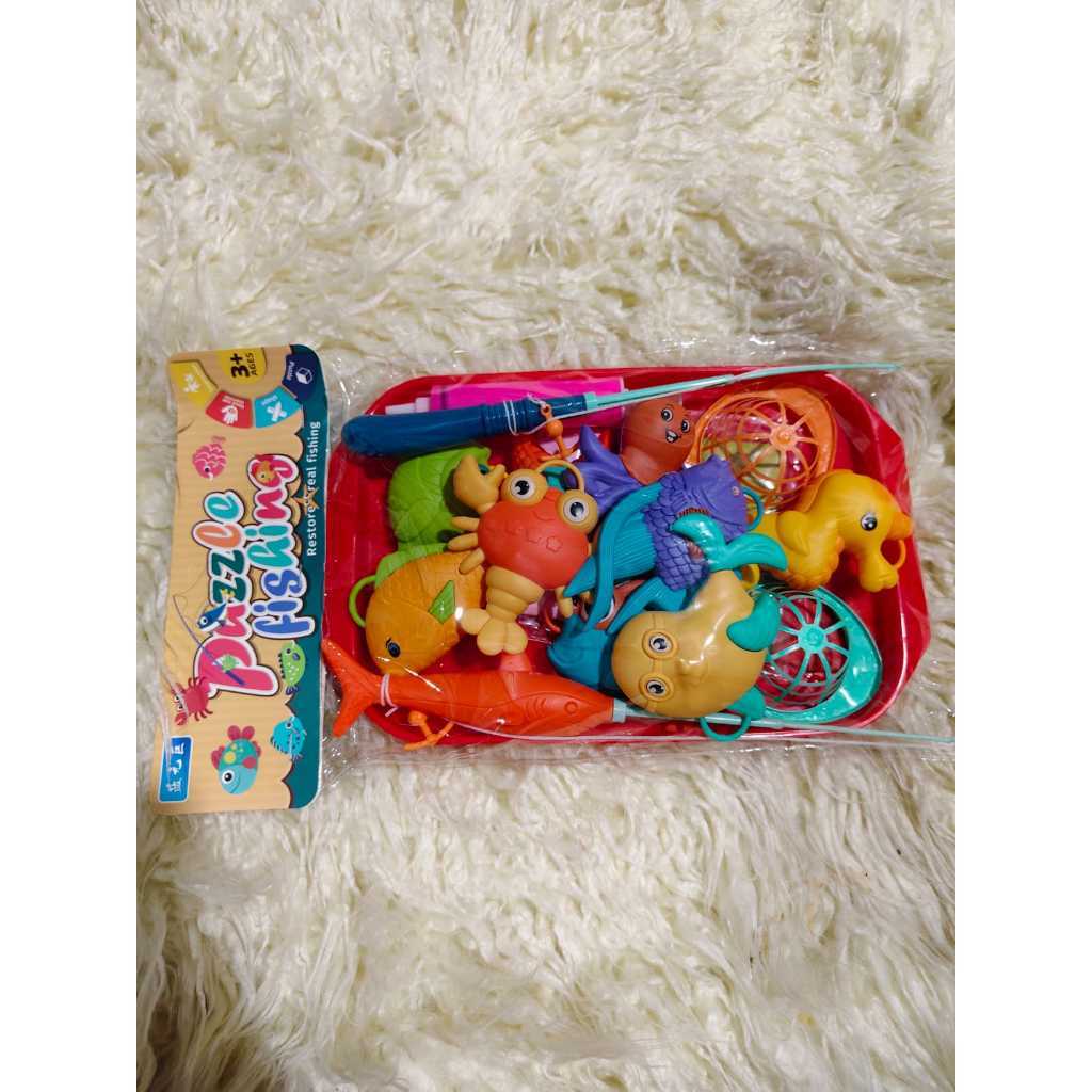 Mainan Anak - anak Pancing ikan Edukasi Set Lengkap Ada Kolam Pancing Ikan Melatih Ketangkasan Anak