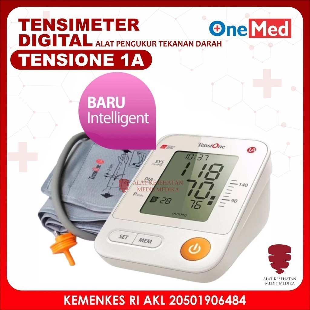 Tensimeter Digital Tensi + Adaptor Alat Ukur Darah Tanpa Suara TensiOne 1A Onemed