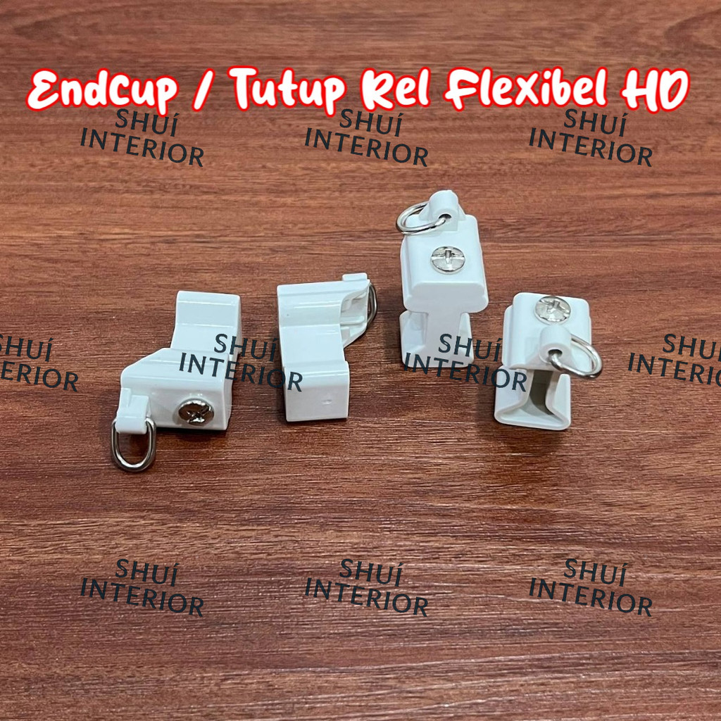 (1pcs) Tutup Rel Flexibel/Tutup Rel Lengkung Elastis/EndCup Rel Lengkung Elastis/Tutup Rel Gorden Le