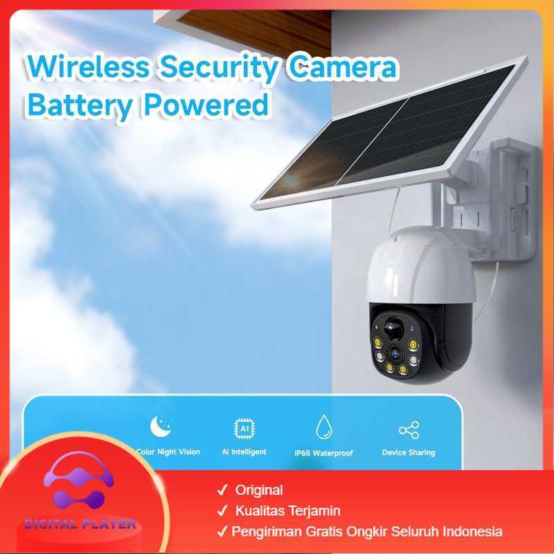 V380 Pro Kamera CCTV WiFi Solar Panel Outdoor Camera HD 1080p IP65 - MVT-1120G-P5 Pro