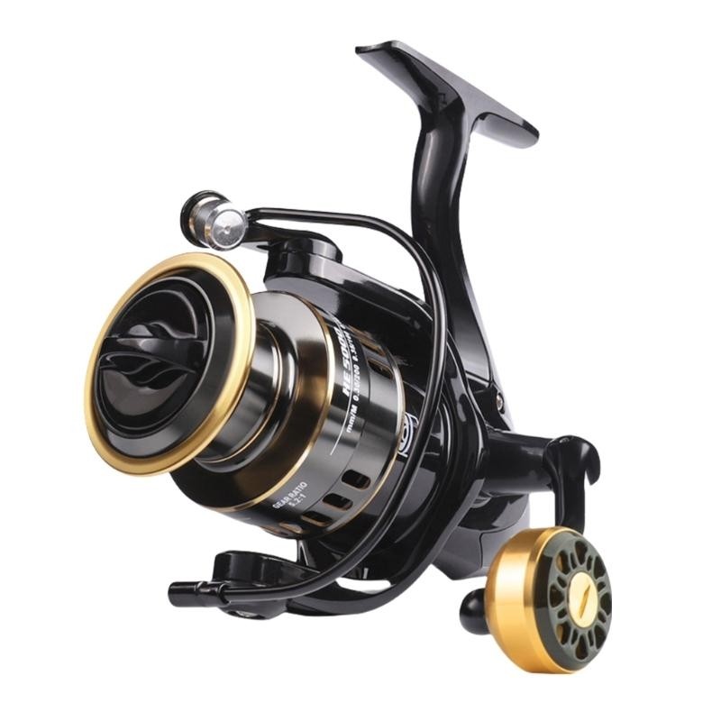 HE1000-7000 Fishing Spinning Reel 5.2:1 Gear Ratio Spinning Fishing Reel 22LBs Drag Professional Car