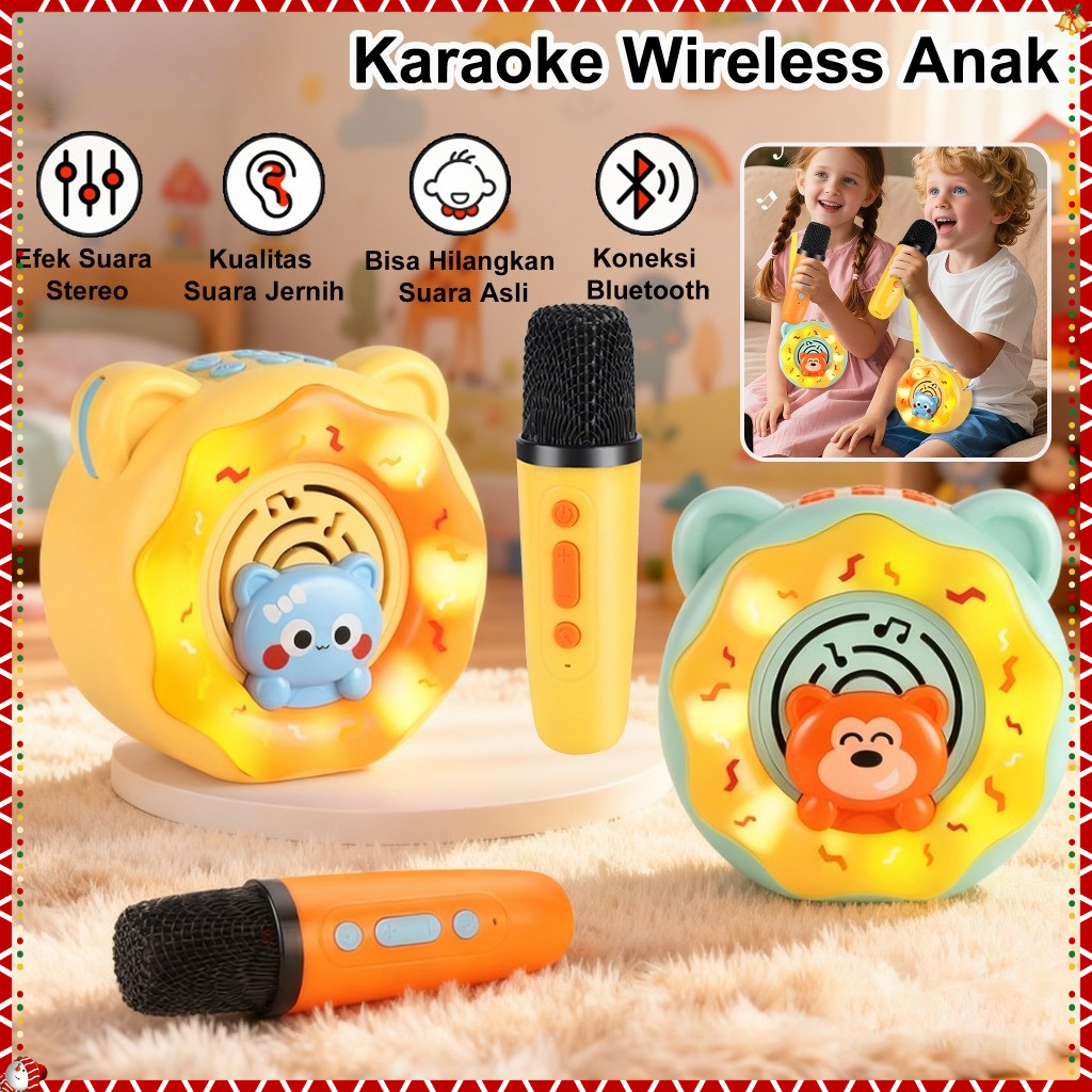 Ready 2Mic Mainan Mikrofon Anak Speaker Bluetooth Speaker karaoke Anak Mini Speaker Edukatif