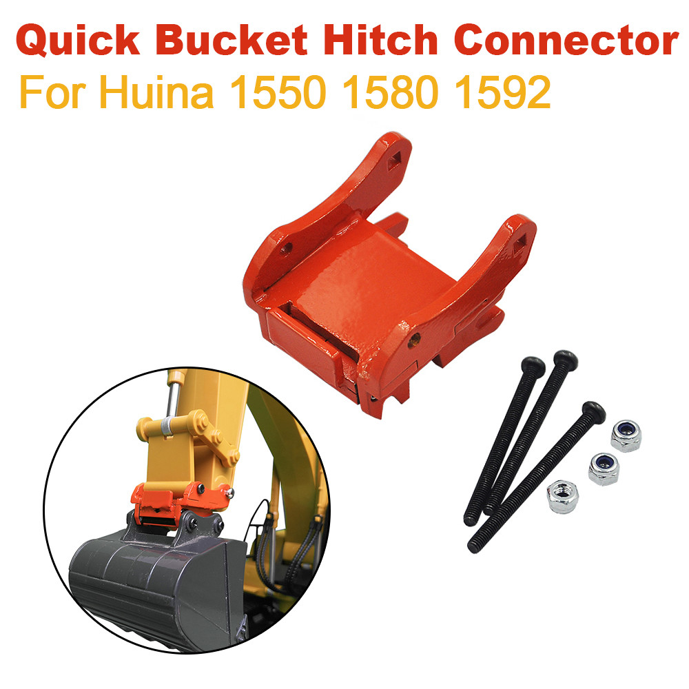 Excavator Quick Hitch Connector Bucket Changer Full Metal For Huina 1550 1580 1592 1/14 RC Excavator