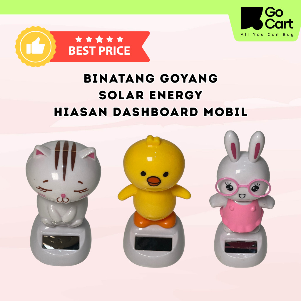 GOCART ID | Pajangan Goyang Dashboard Solar Energi Mobil Hiasan Mobil Lucu Goyang Binatang Goyang