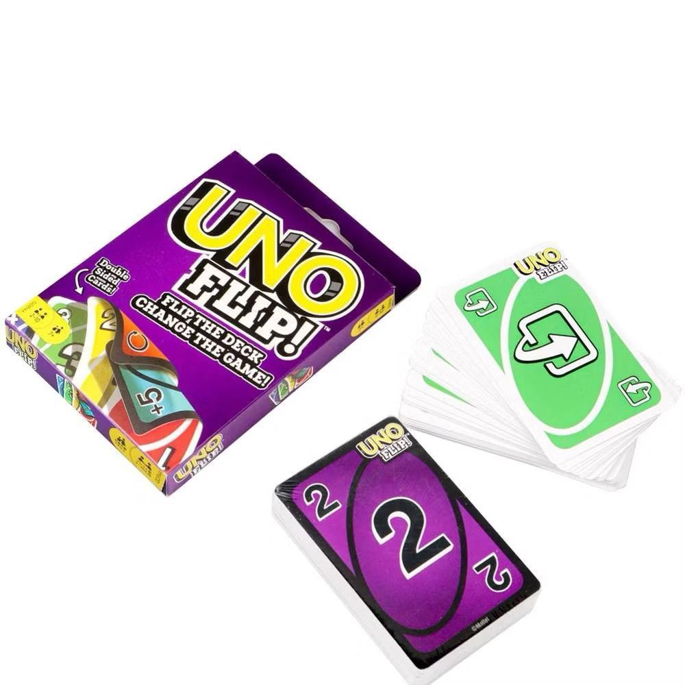 Kartu UNO Original Merah & UNO Flip Ungu – Card Game Keluarga, Party Game Seru