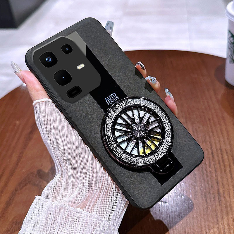 Untuk Infinix Note 50 Pro Plus 50X 50S Kasus telepon Tekstur Suede Mewah Multi-Angle Gyro Stand Wear