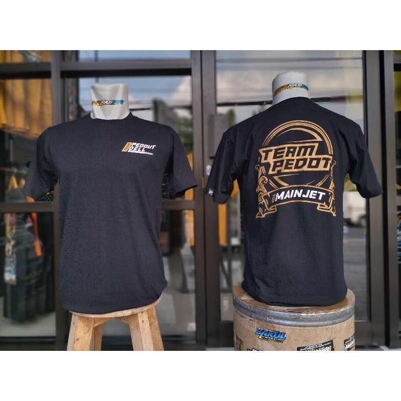 T-Shirt Team Pedot Dell Motif Lama Katun Hitam