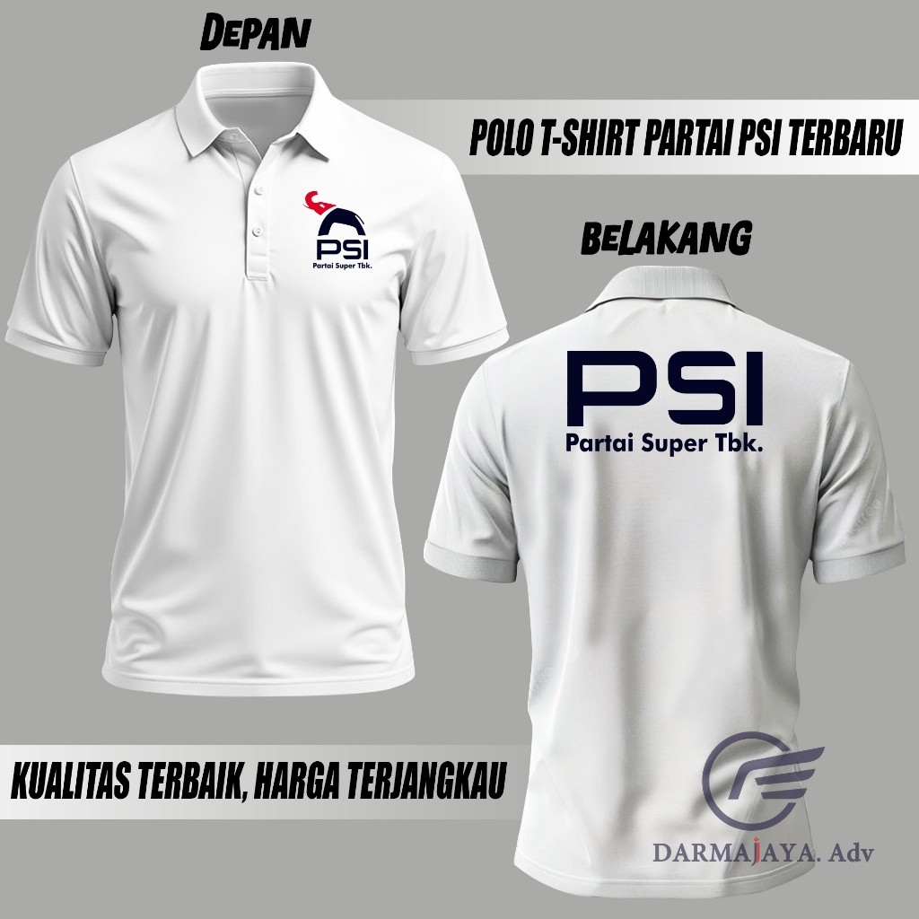 KAOS PARTAI PSI TERBARU KAOS KRAH PARTAI PSI TBK