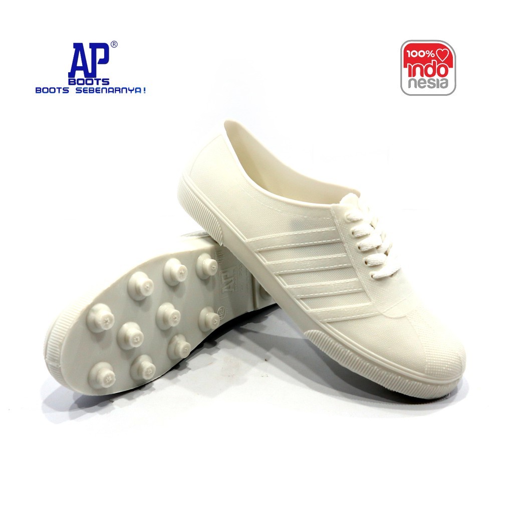SEPATU KARET AP 963 WHITE 37-42 - SEPATU KARET PUTIH - AP BOOT