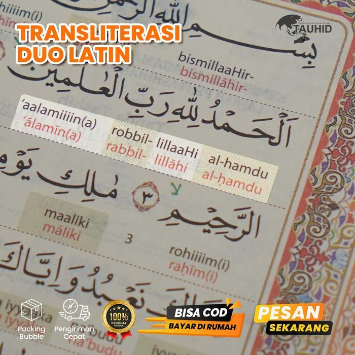 Al Qur’an Duo Latin A5 4 Kode Tajwid Bonus Tunji + kelas Tahsin + AlMa’tsurat - A5 Kecil - Merah Ter